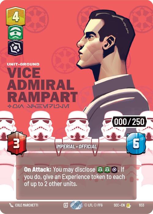 Vice Admiral Rampart - On Schedule Card Front