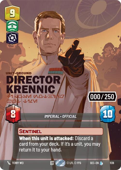 Direttore Krennic, Non Ho Perso Altro Che Tempo Card Front