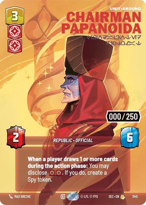 Chairman Papanoida - Undaunted Diplomat Card Front