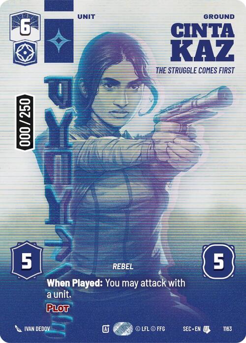 Cinta Kaz - The Struggle Comes First Card Front