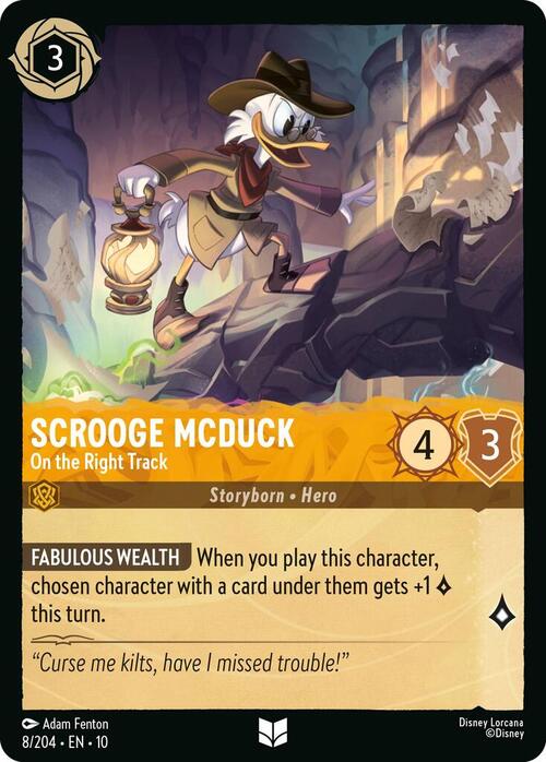 Scrooge McDuck - On the Right Track Card Front