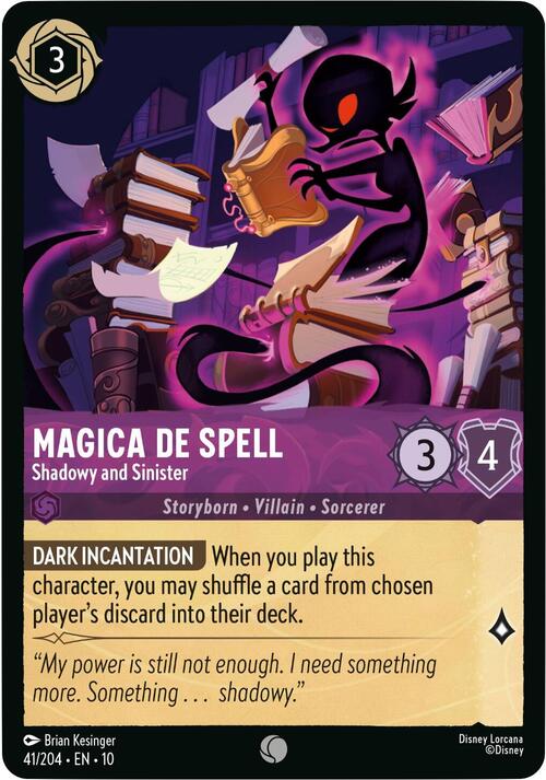 Magica De Spell - Shadowy and Sinister Card Front