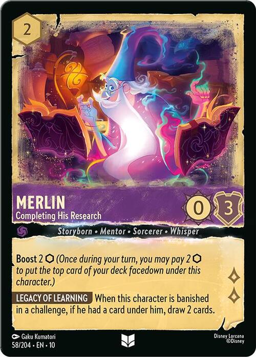 Merlin - Completing His Research Card Front