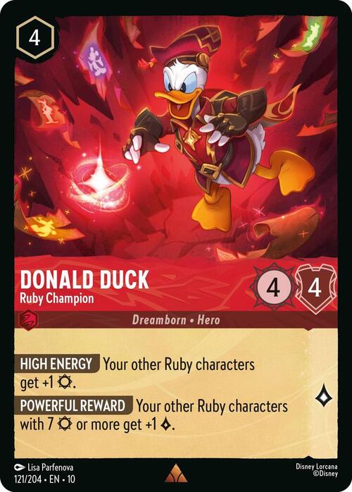Donald Duck - Ruby Champion Card Front