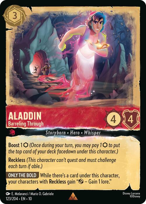 Aladdin - Barreling Through Card Front