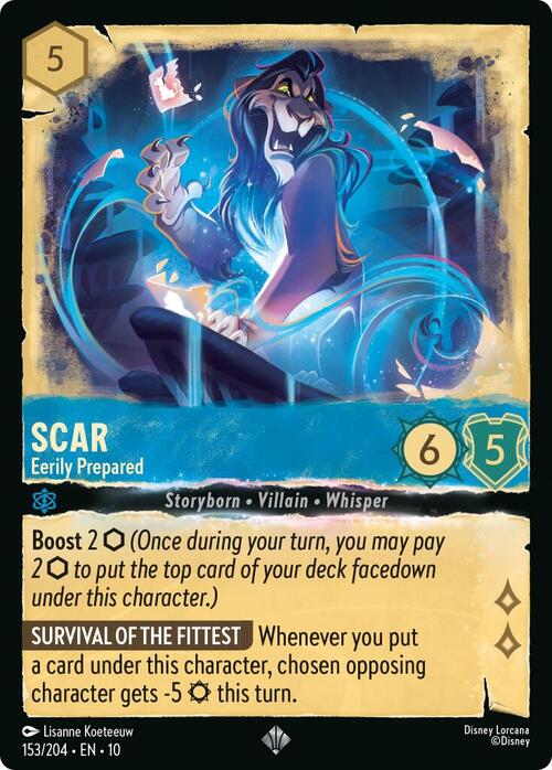 Scar - Eerily Prepared Card Front