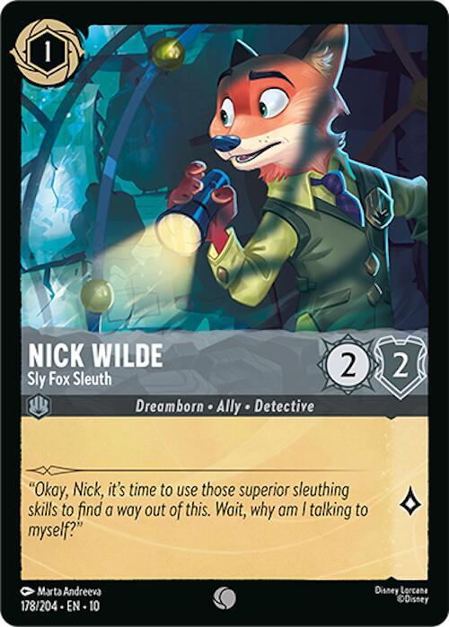 Nick Wilde - Sly Fox Sleuth Card Front