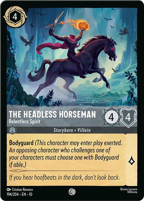 The Headless Horseman - Relentless Spirit Card Front