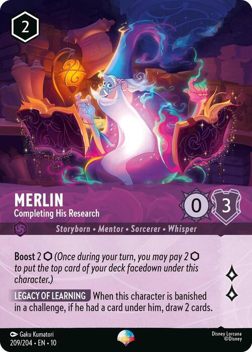 Merlin - Completing His Research Card Front