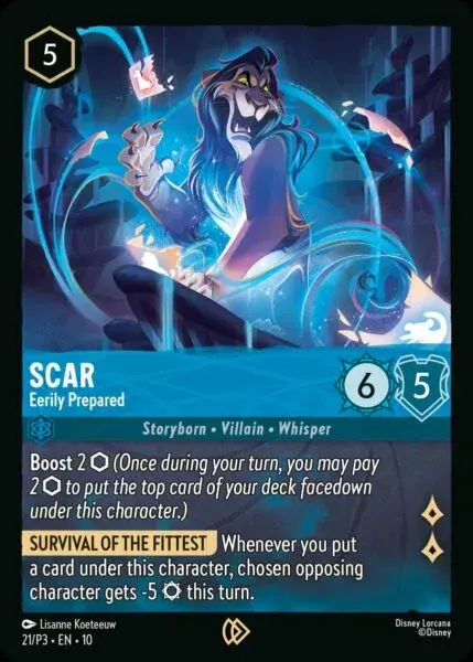 Scar - Eerily Prepared Card Front
