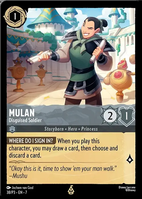 Mulan - Disguised Soldier Card Front