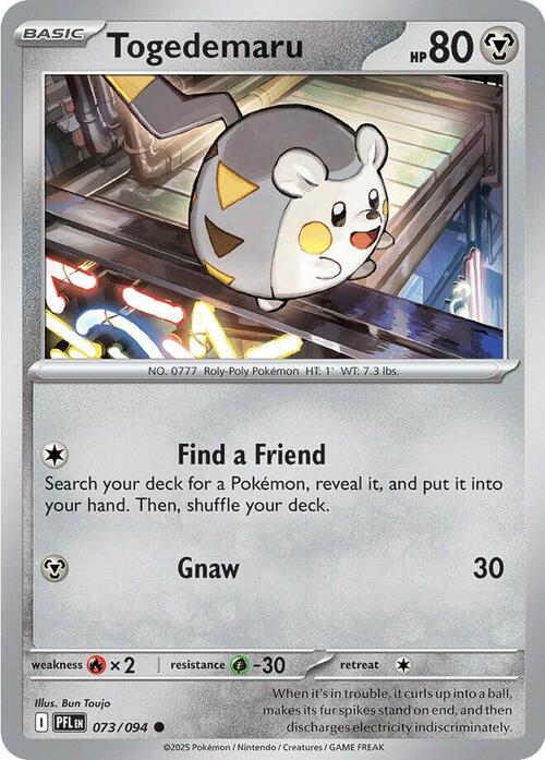 Togedemaru Card Front