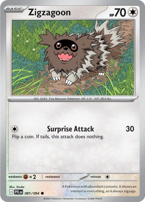 Zigzagoon Card Front