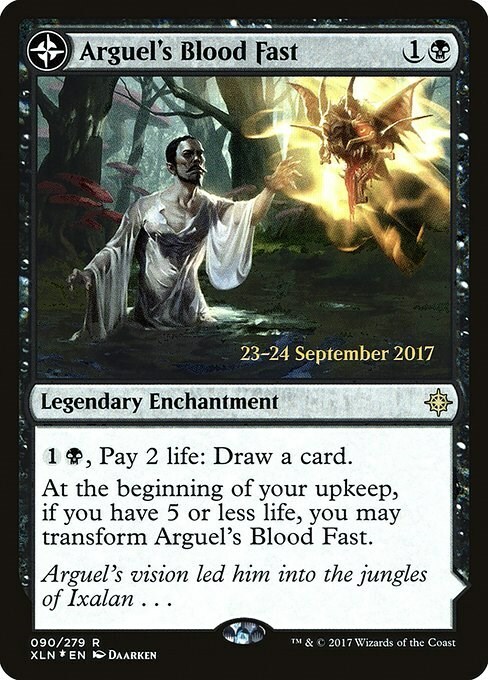 Arguel's Blood Fast // Temple of Aclazotz Card Front