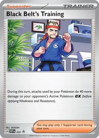 Black Belt's Training Card Front