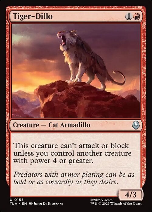 Tigre Armadillo Card Front