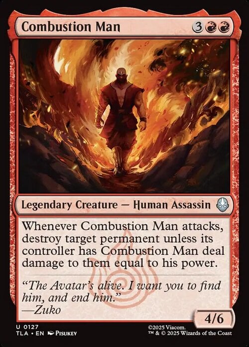 Uomo Combustione Card Front