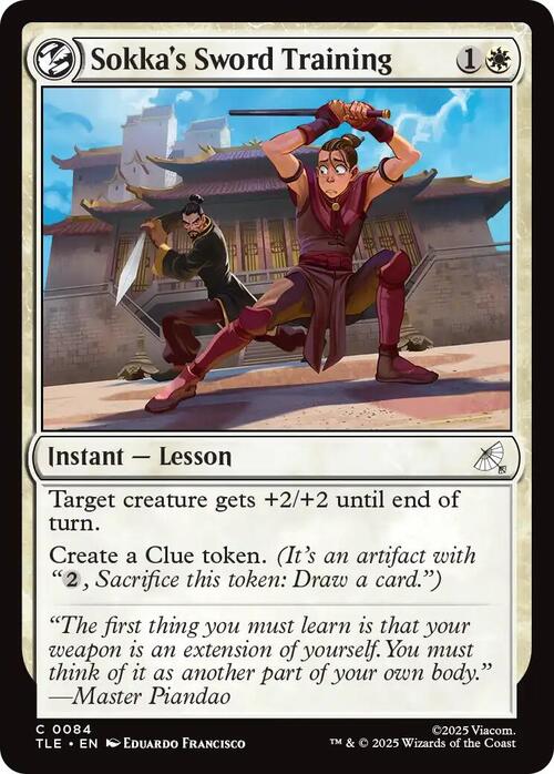Sokka's Sword Training Card Front