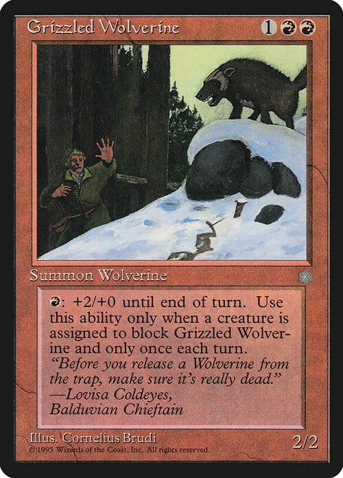 Grizzled Wolverine Card Front