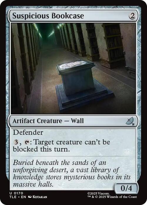 Suspicious Bookcase Card Front