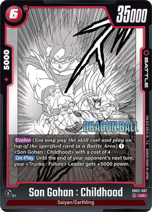 Son Gohan : Childhood Card Front