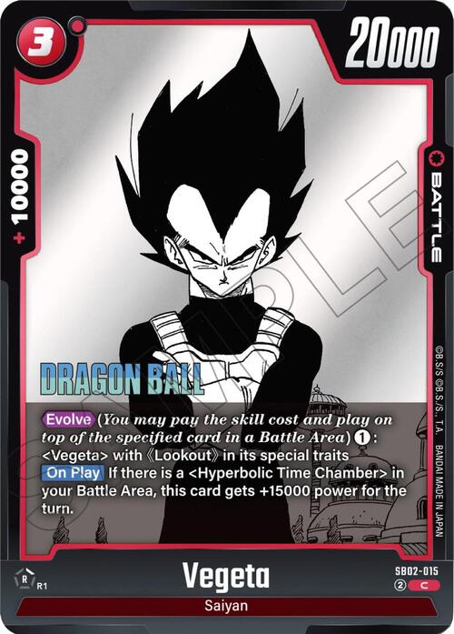 Vegeta Card Front