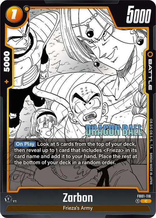 Zarbon Card Front