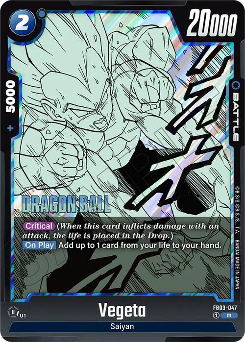 Vegeta Card Front