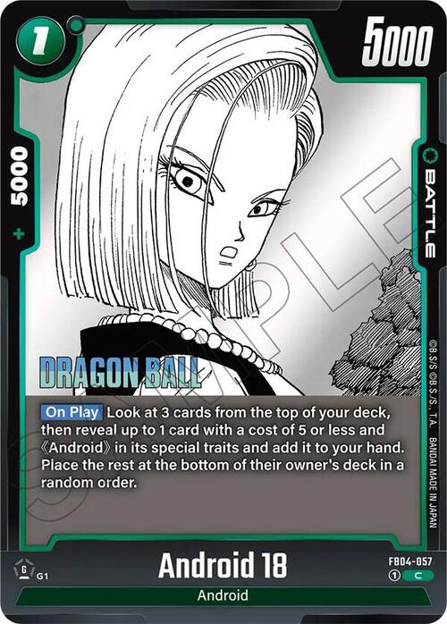 Android 18 Card Front