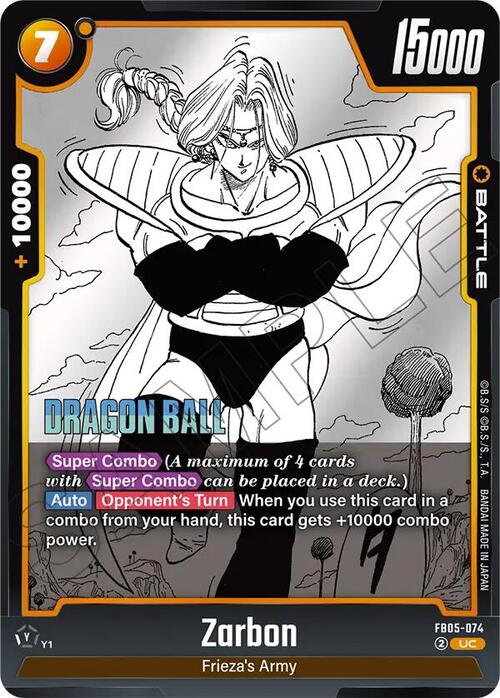 Zarbon Card Front