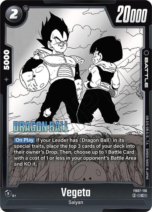 Vegeta Card Front