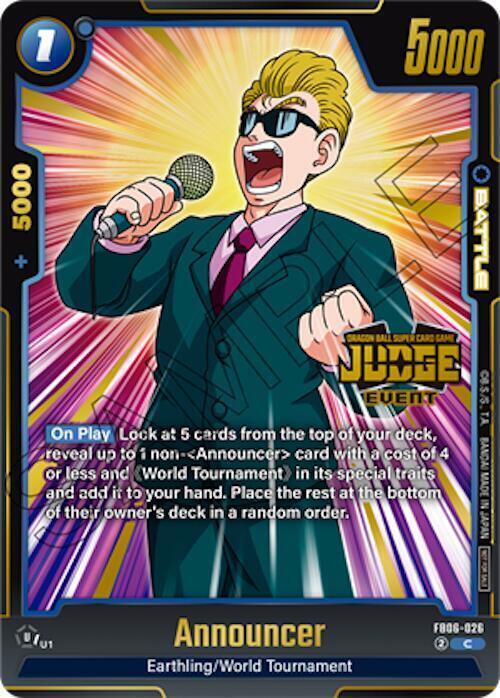 Announcer Card Front