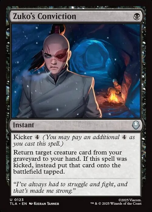 Convinzione di Zuko Card Front