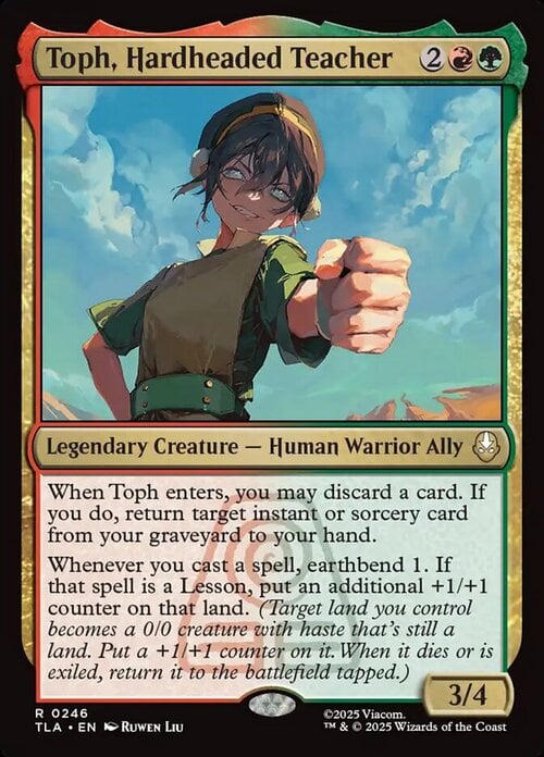 Toph, Hardheaded Teacher Card Front