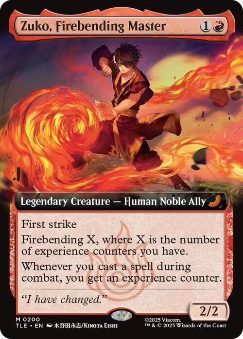 Zuko, Firebending Master Card Front