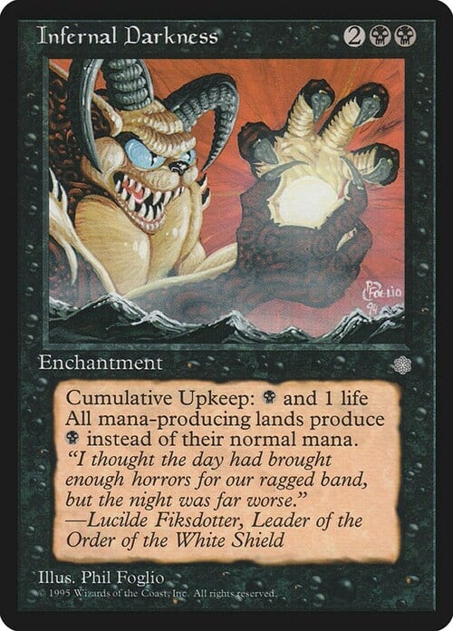 Oscurità Infernale Card Front
