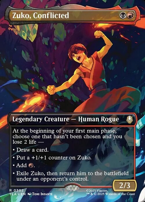 Zuko, Conflicted Card Front