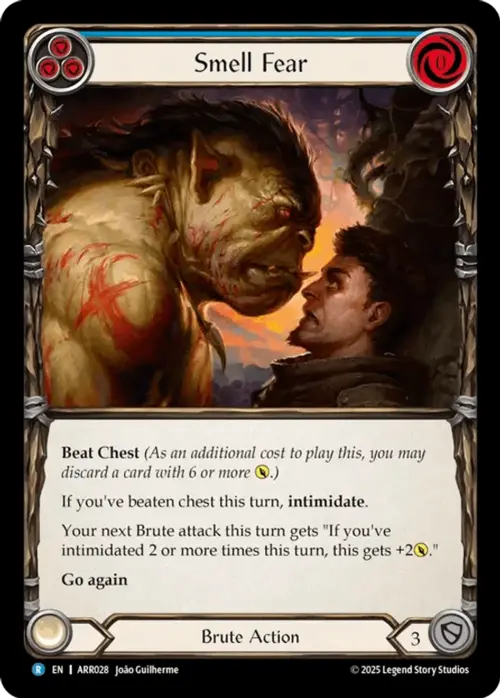 Smell Fear (Blue) Card Front