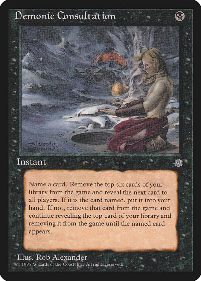 MTG ICE Demonic Consultation 英語版 4枚セット Demonic Consultation Ice Age | Magic | CardTrader