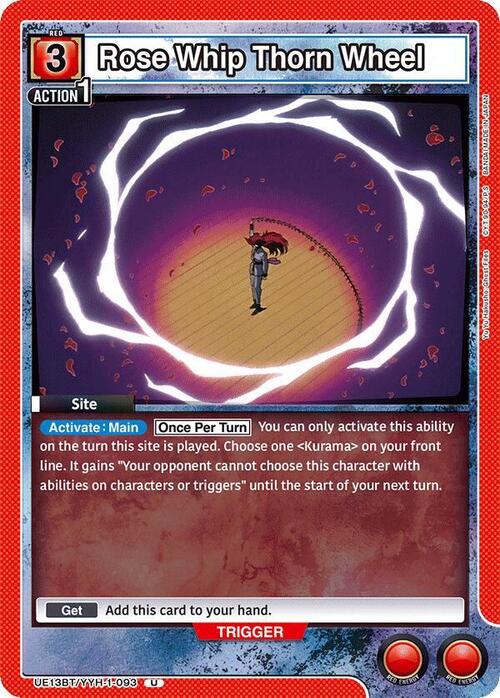 Rose Whip Thorn Wheel Card Front