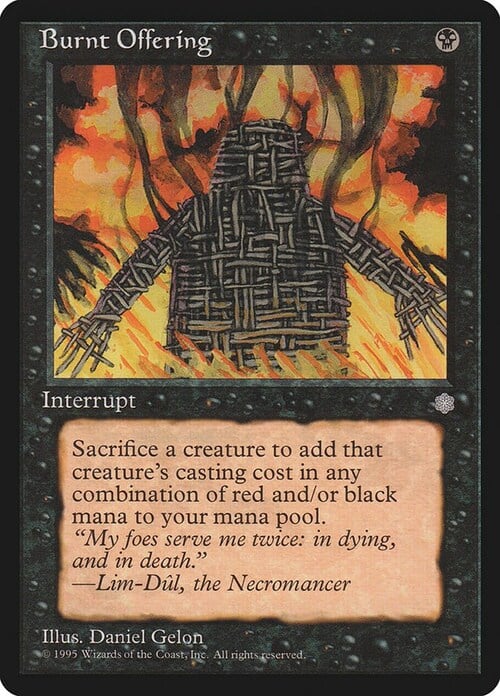 Burnt Offering Card Front