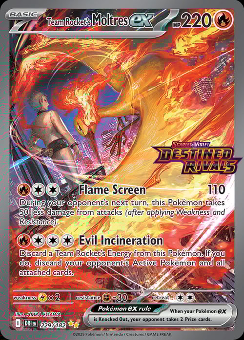 Team Rocket's Moltres ex Card Front