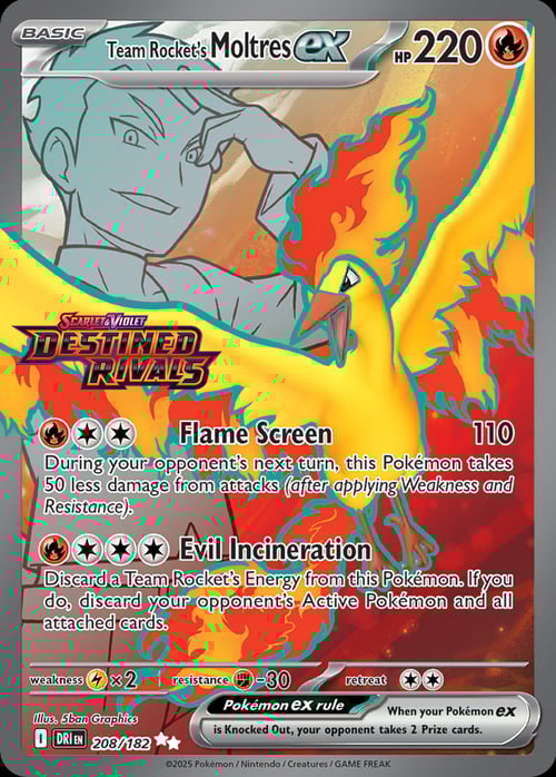 Team Rocket's Moltres ex Card Front