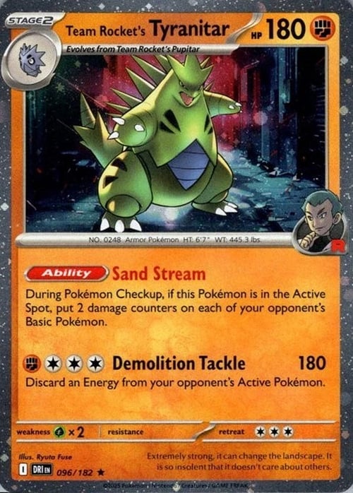 Tyranitar del Team Rocket Card Front
