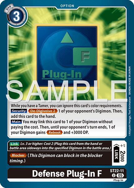 Defense Plug-In F Card Front