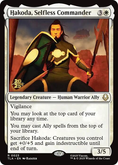 Hakoda, Comandante Altruista Card Front