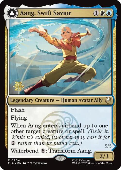 Aang, Salvatore Rapido // Aang e La, Furie dell'Oceano Card Front