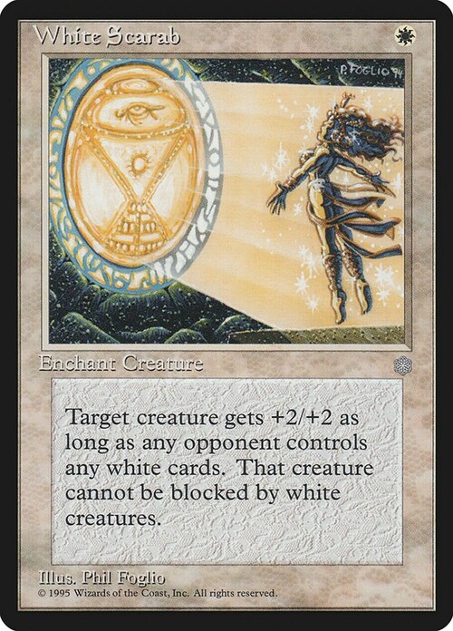 White Scarab Card Front