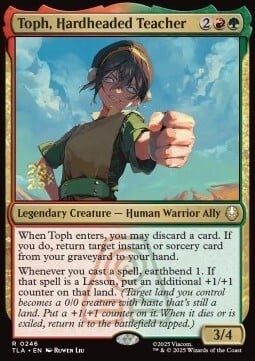 Toph, Hardheaded Teacher Card Front
