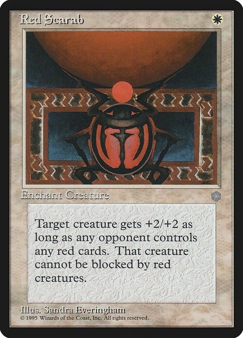 Red Scarab Card Front